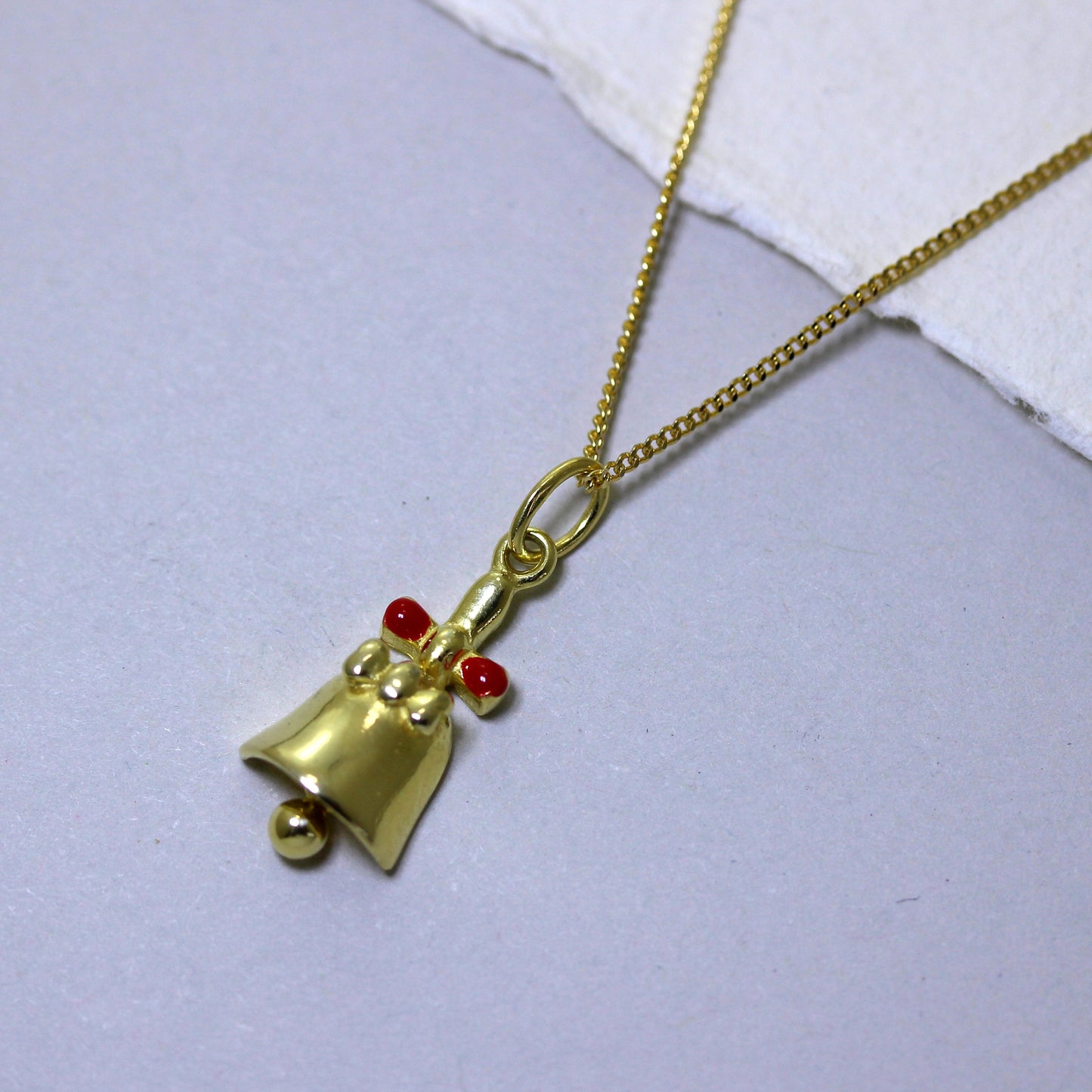 Vergoldete Sterling Silber Glöckchen Halskette – 14-32 Zoll