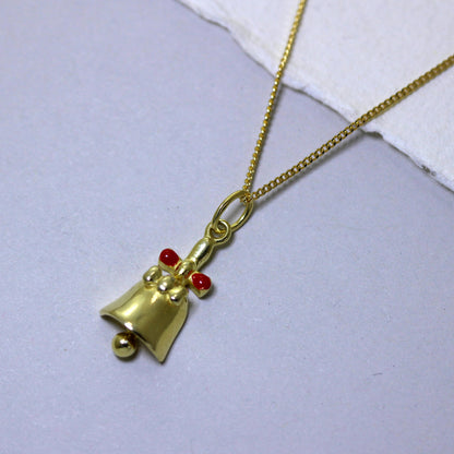 Vergoldete Sterling Silber Glöckchen Halskette – 14-32 Zoll