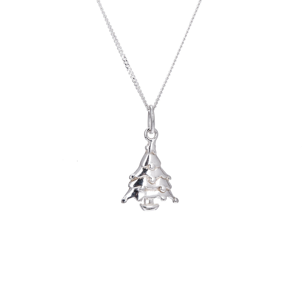 Sterlingsilber Weihnachtsbaum Halskette – 16-32 Zoll