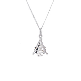 Sterlingsilber Weihnachtsbaum Halskette – 16-32 Zoll