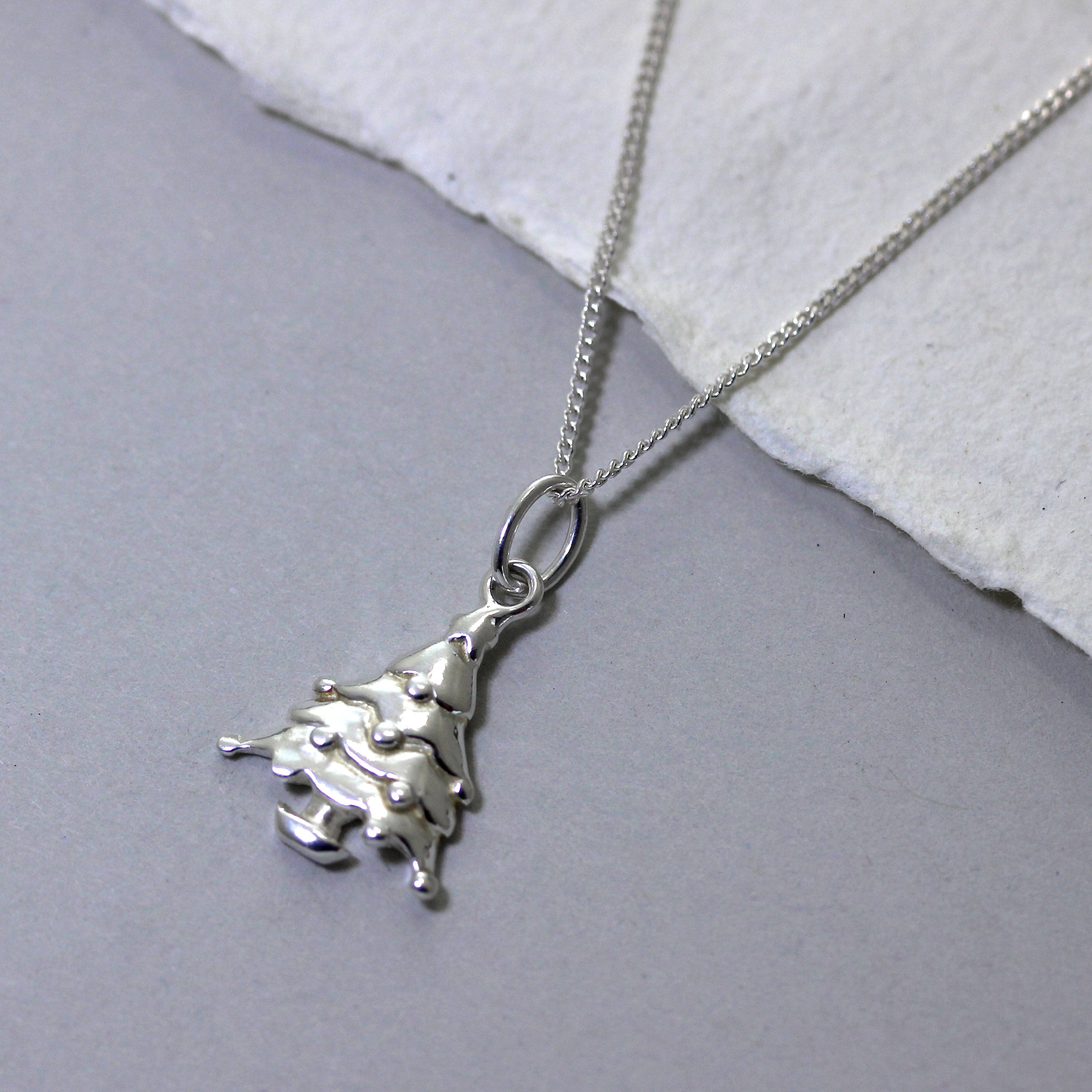 Sterlingsilber Weihnachtsbaum Halskette – 16-32 Zoll