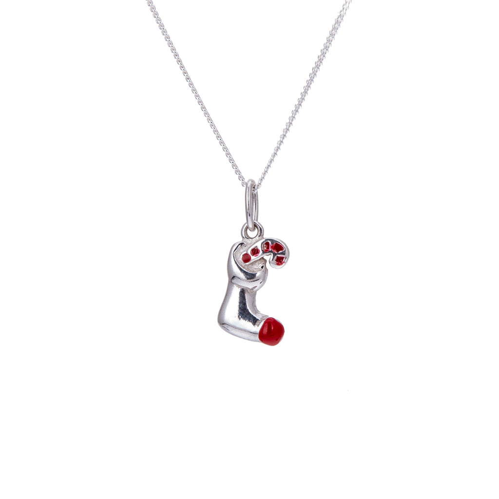 Halskette aus Sterlingsilber mit Strumpf und Zuckerstange 16–32 Zoll