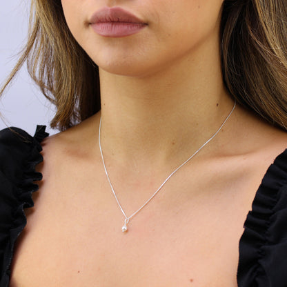 Sterlingsilber Rund Süßwasser Perlen Halskette 40,5 - 81,5cm
