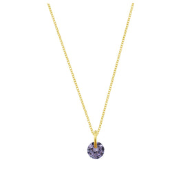 Vergoldete Sterlingsilberkette mit 4 mm alexandritfarbener Zirkonia – 16–22 Zoll