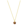 Vergoldete Sterlingsilberkette mit 4 mm Citrin CZ – 40–56 cm