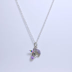 Sterlingsilber-Emaillekette mit Einhorn – 14–32 Zoll
