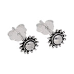 Sterlingsilber Flammende Sonne Ohrstecker