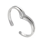 Verstellbarer Ring aus Sterlingsilber mit doppeltem Querlenker
