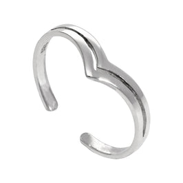 Verstellbarer Ring aus Sterlingsilber mit doppeltem Querlenker