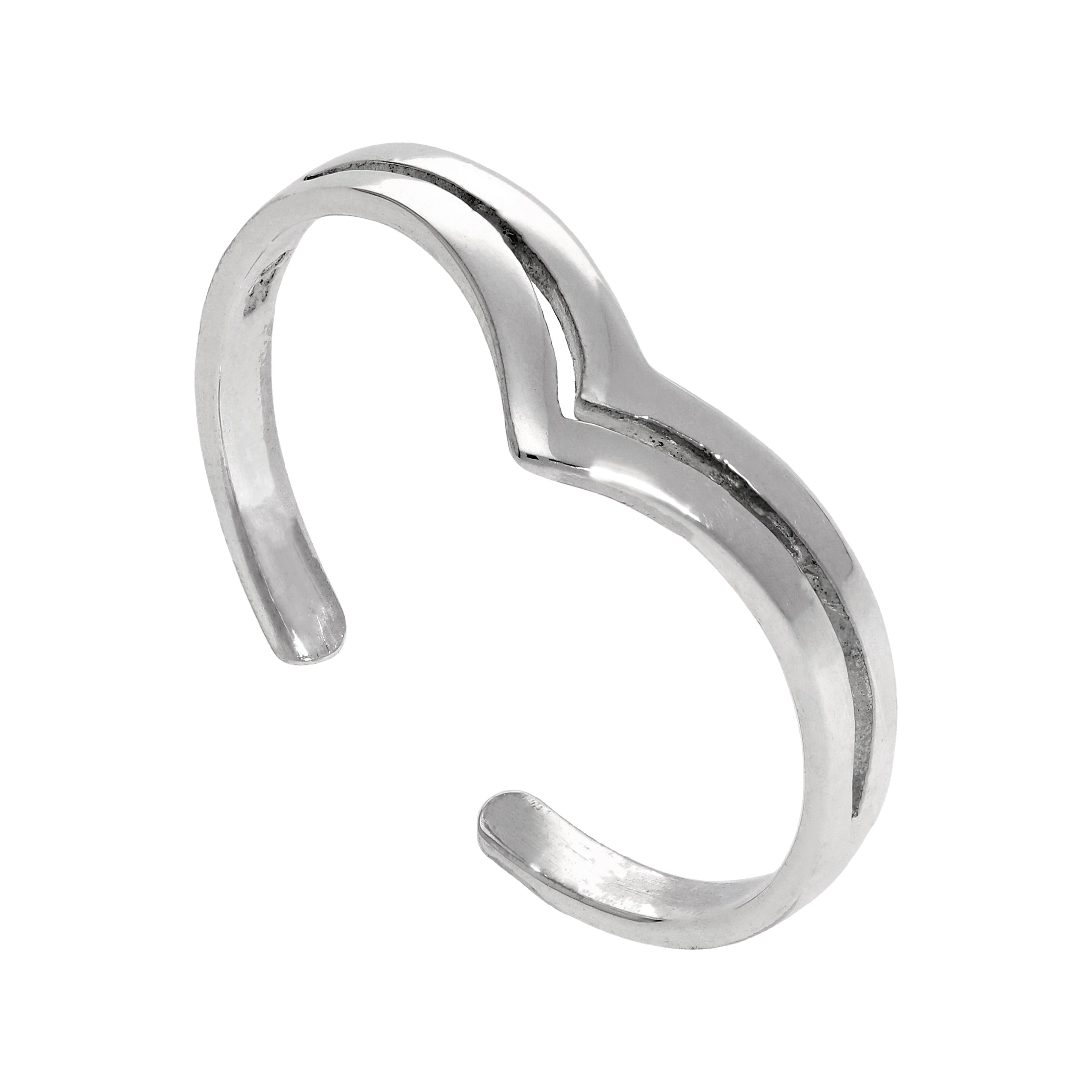 Verstellbarer Ring aus Sterlingsilber mit doppeltem Querlenker