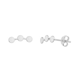 Sterlingsilber Dreifach Scheibe Ohrstecker