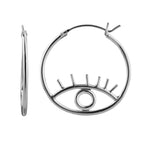 Creolen aus Sterlingsilber mit offenem Auge, 27 mm