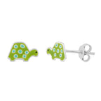 Sterlingsilber Emaille Schildkröten Ohrstecker