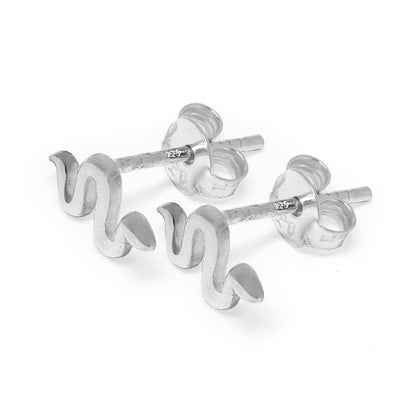 Sterlingsilber Klein Schlange Ohrstecker