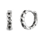 Sterlingsilber Kette mit Scharnier 13 mm Klappcreolen Ohrringe