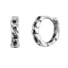 Sterlingsilber Kette mit Scharnier 13 mm Klappcreolen Ohrringe