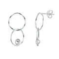 Sterlingsilber Unendlichkeitsschleife Karma CZ Hänge Ohrstecker