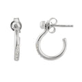 Sterlingsilber Wirbel CZ Mantel Ohrstecker
