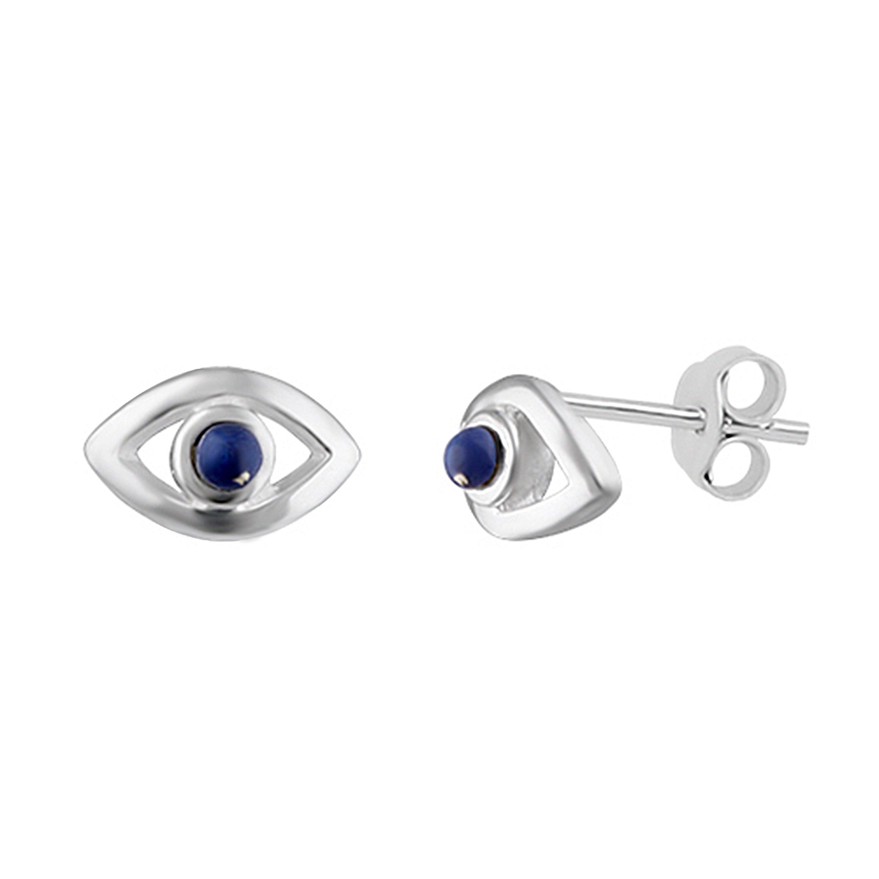 Sterlingsilber Böses Auge Lapislazuli Ohrstecker