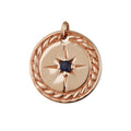 Rosévergoldetes Sterlingsilber Stern Medaillon Charm
