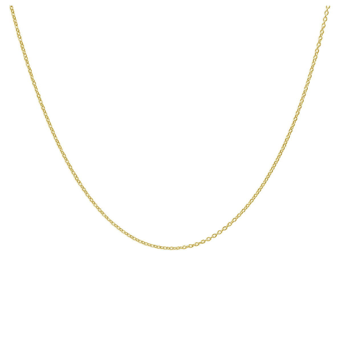Vergoldet Sterlingsilber Verstellbar Schiebeverschluss Halskette 61 cm