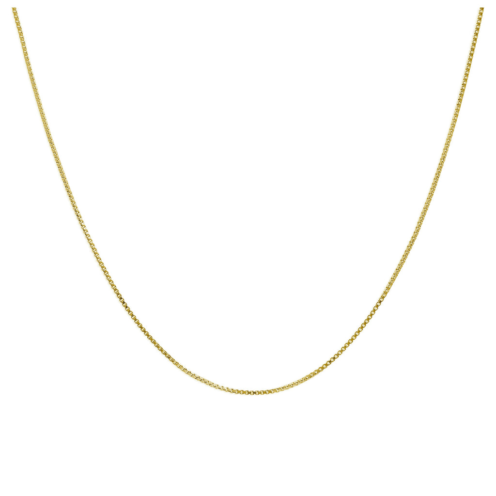 Vergoldet Sterlingsilber Schieberverschluss Kasten Kette bis zu 61 cm