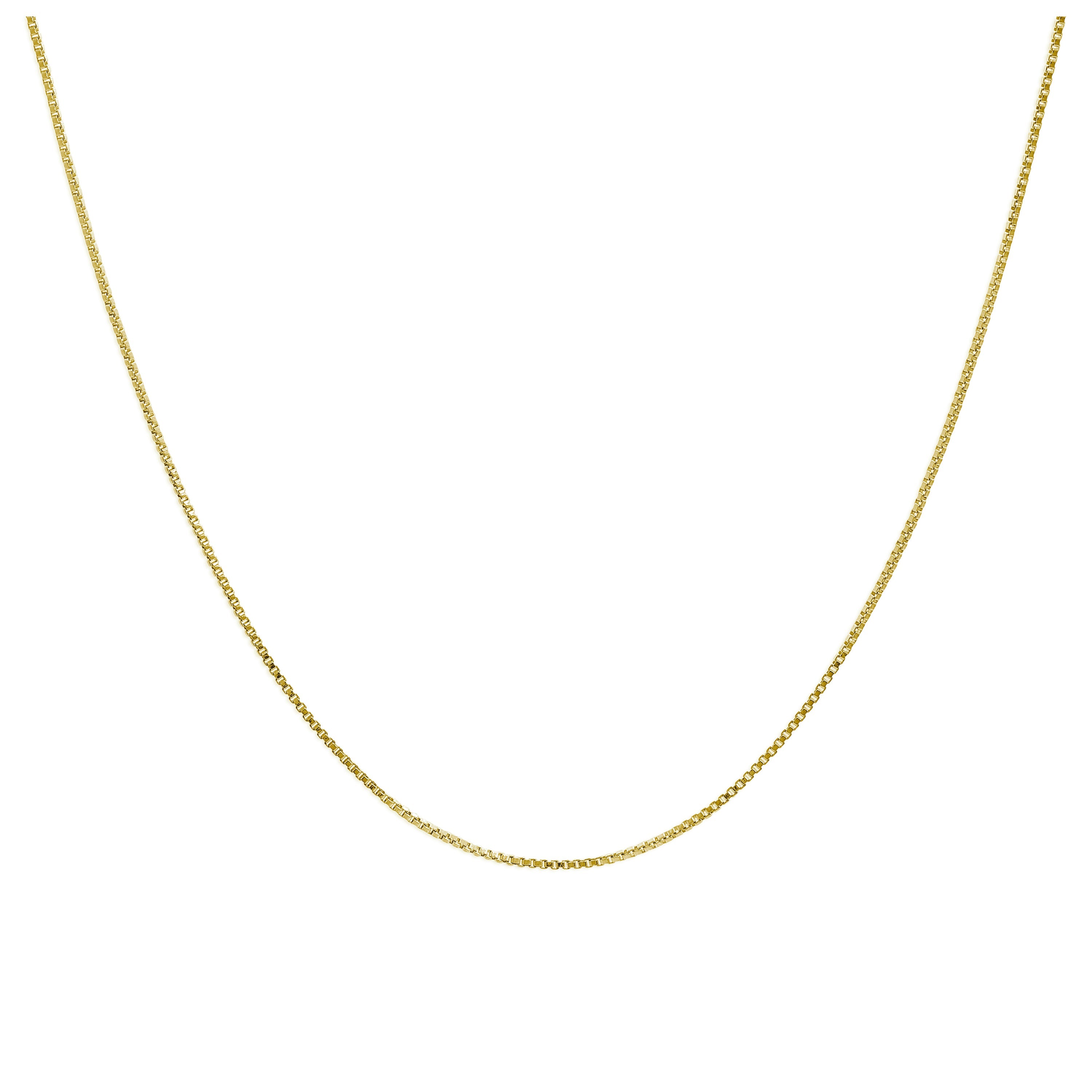 Vergoldet Sterlingsilber Schieberverschluss Kasten Kette bis zu 61 cm
