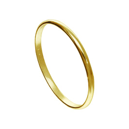 Klein Vergoldet Sterlingsilber 1 mm Einfach Stapelring