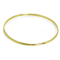 Vergoldet Sterlingsilber Einfach 3 mm Armreif