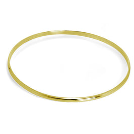 Vergoldet Sterlingsilber Einfach 3 mm Armreif