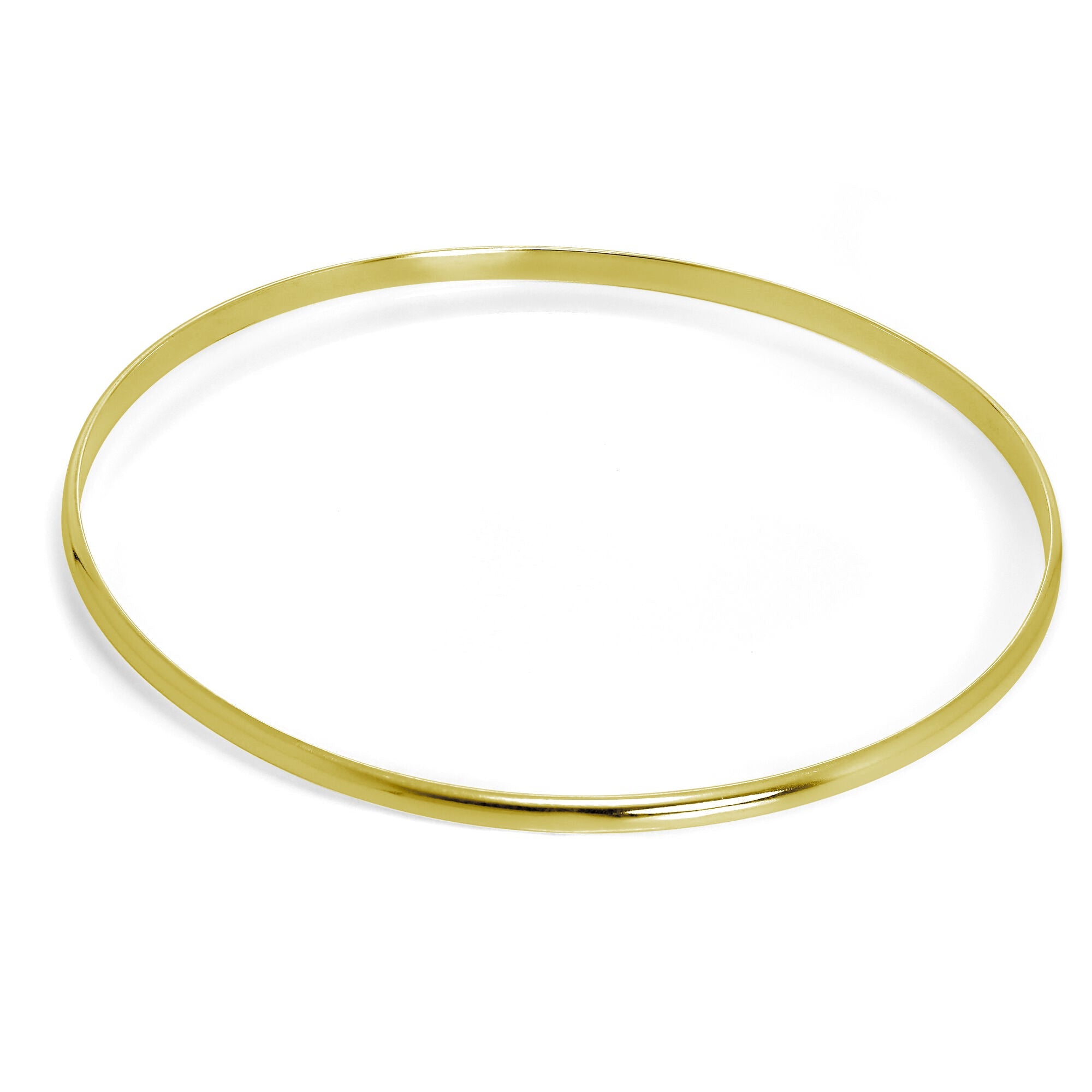 Vergoldet Sterlingsilber Einfach 3 mm Armreif