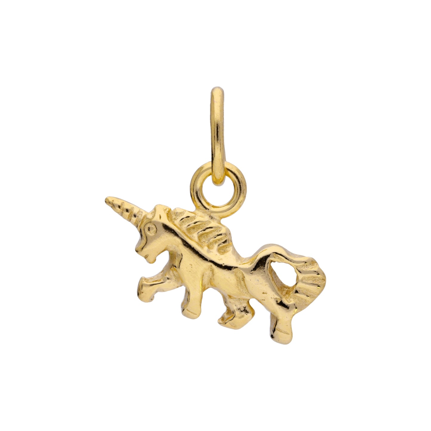 Vergoldet Sterlingsilber Einhorn Anhänger