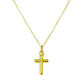 Vergoldet Sterlingsilber Kreuz 45,5 cm Halskette