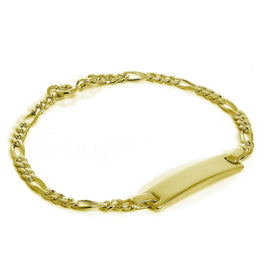 Vergoldet Sterlingsilber Namensschild Armband 15 cm