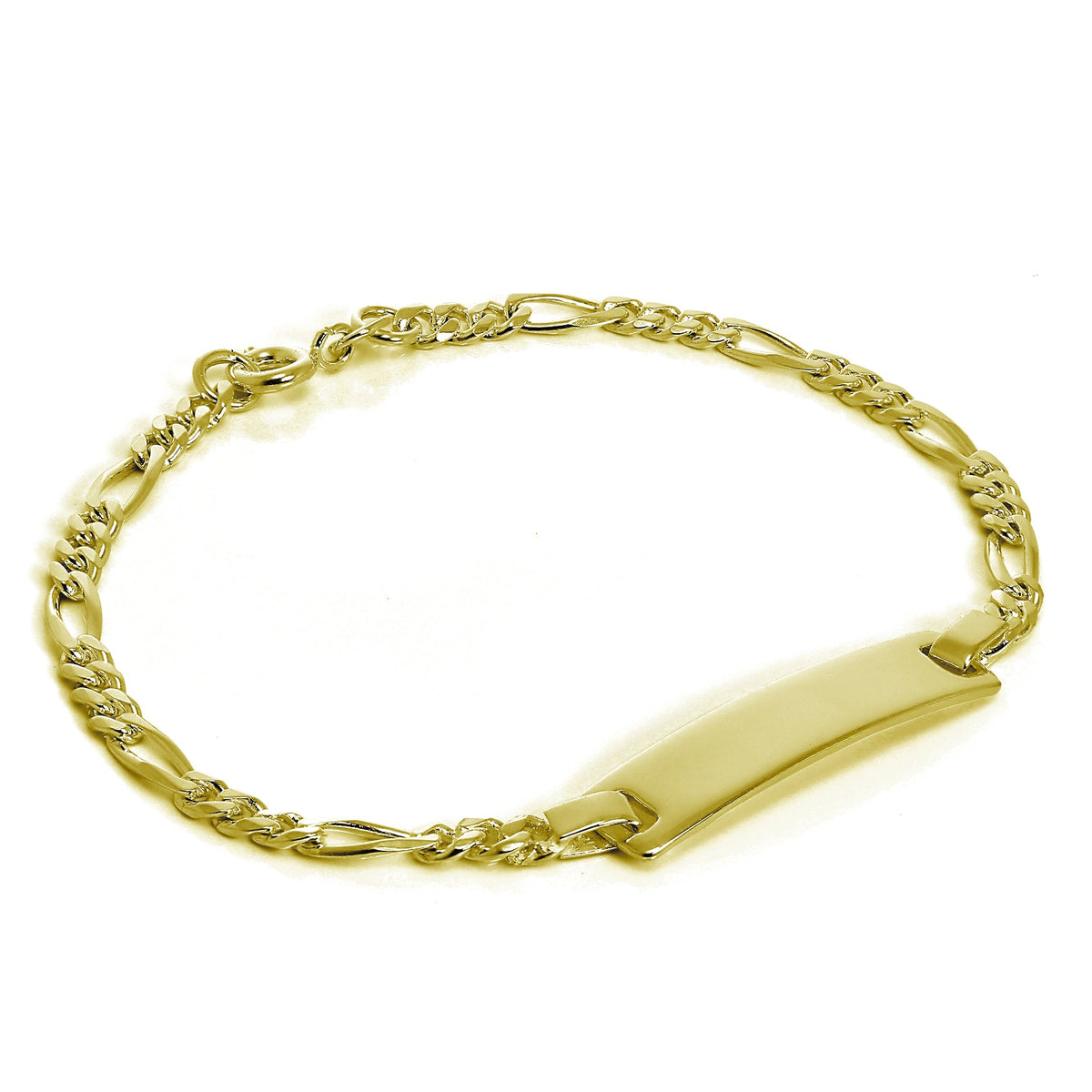 Vergoldet Sterlingsilber Namensschild Armband 15 cm