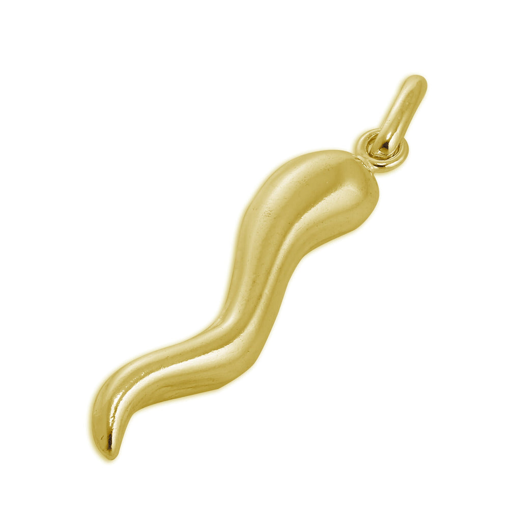 Cornicello-Charm aus vergoldetem Sterlingsilber