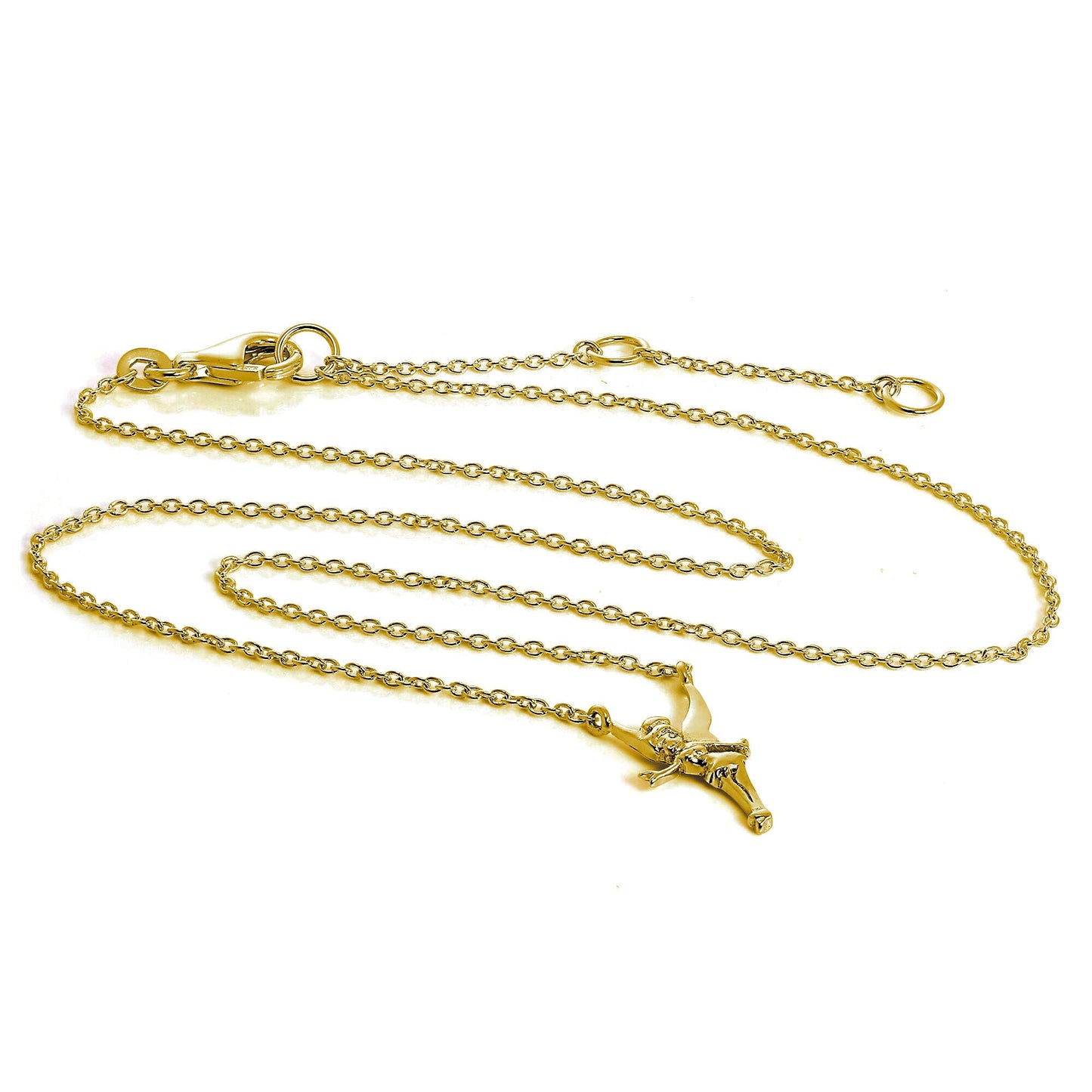 Vergoldet Sterlingsilber Fee Halskette 45,5cm