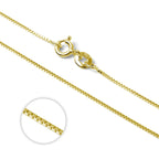 Vergoldet Sterlingsilber Kasten Kette 40,5 cm