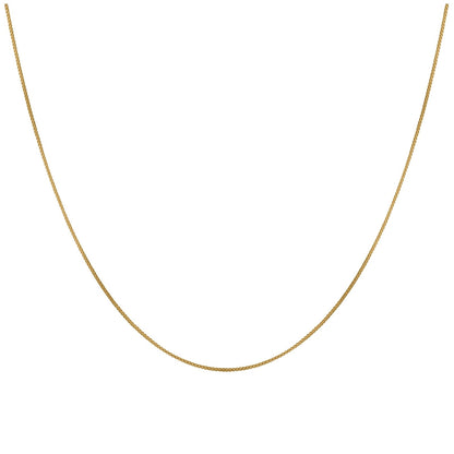 Gold Plated Sterling Silver Box Chain 16 Inches - jewellerybox
