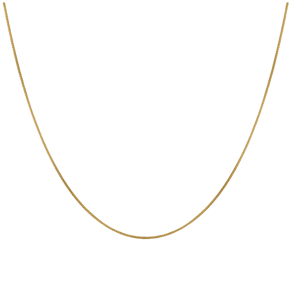Vergoldet Sterlingsilber Kasten Kette 40,5 cm