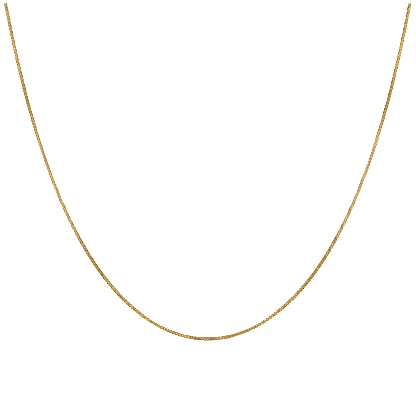 Vergoldet Sterlingsilber Kasten Kette 40,5cm