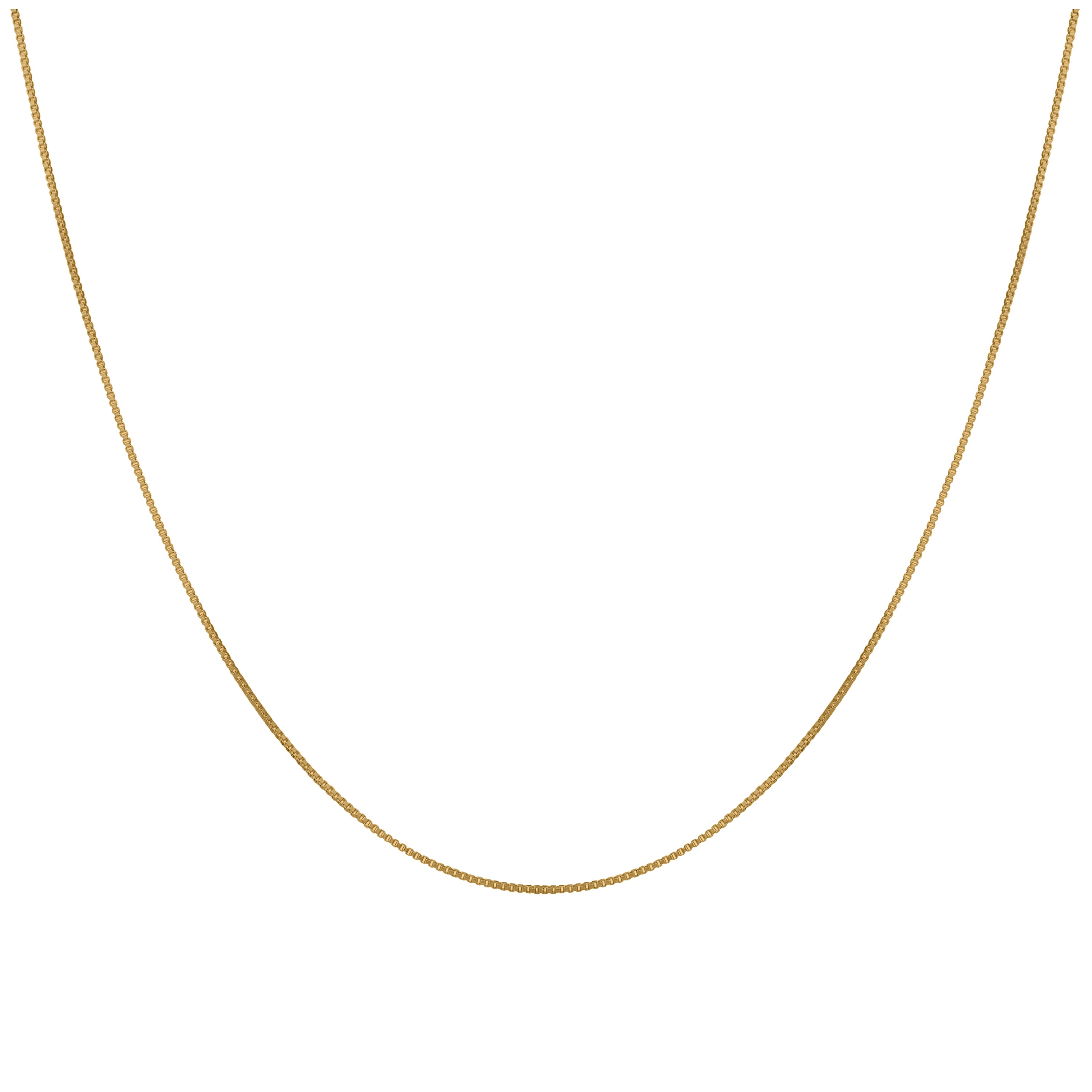 Vergoldet Sterlingsilber Kasten Kette 40,5 cm