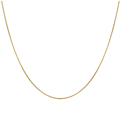 Vergoldet Sterlingsilber Kasten Kette 40,5cm