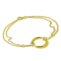 Vergoldet Sterlingsilber Karma Unendlichkeitschleife Kreis Armband