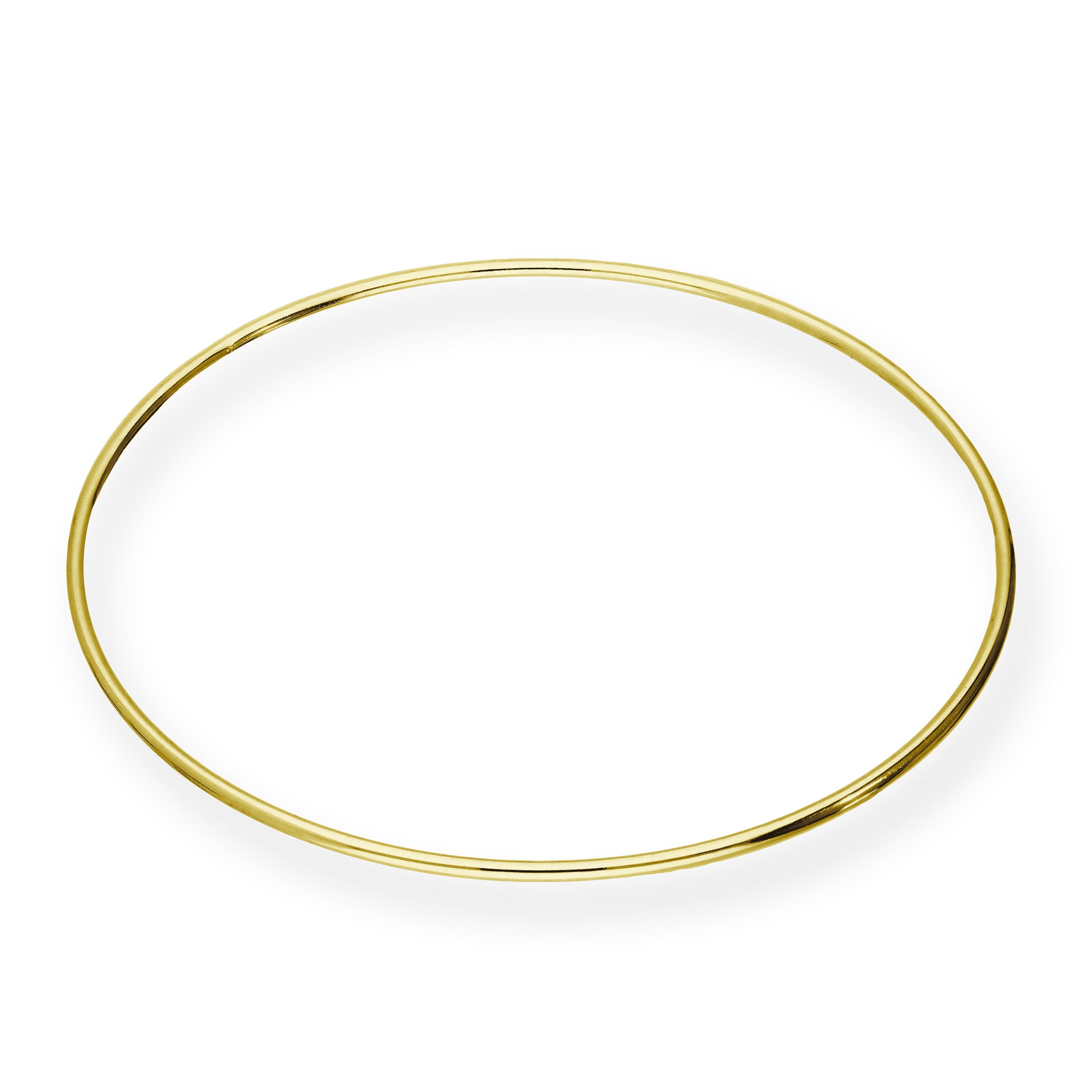 Vergoldet Sterlingsilber Rund Armreif 68 mm