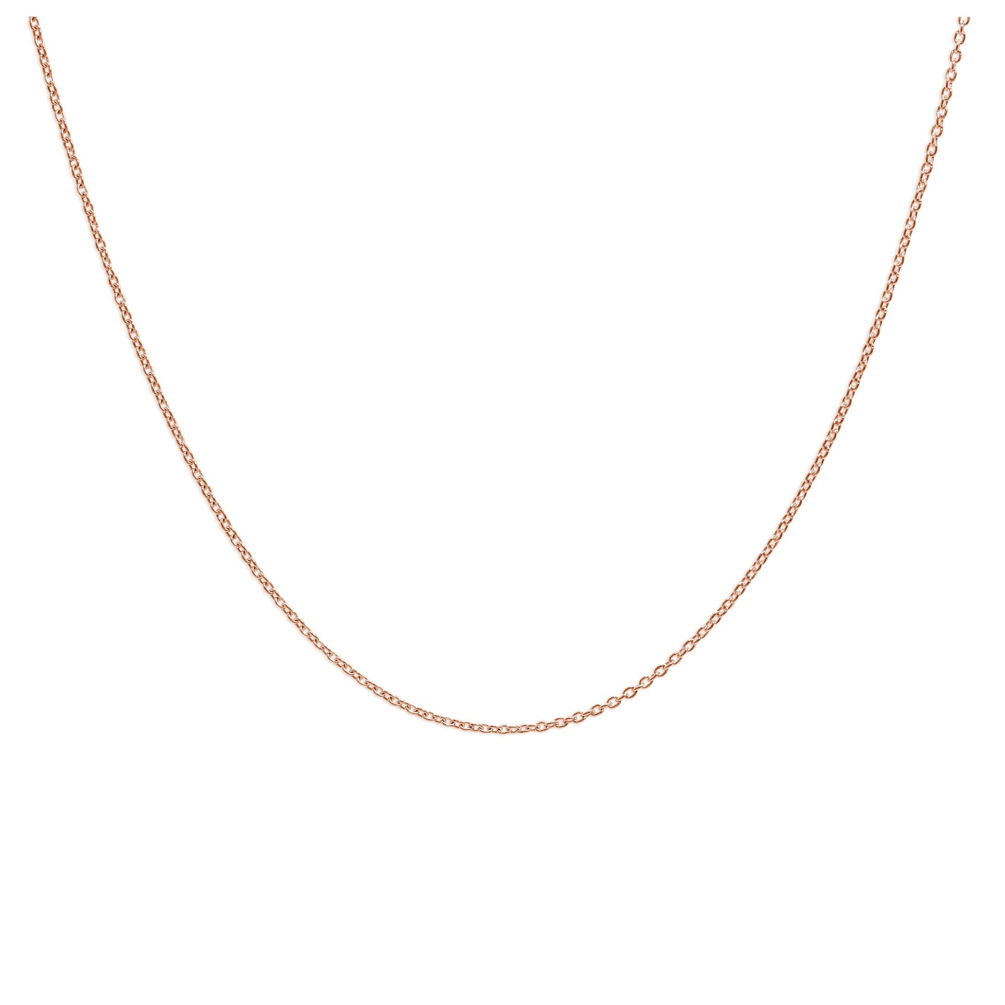 Rose Gold Plated Sterling Silver Adjustable Slider Necklace