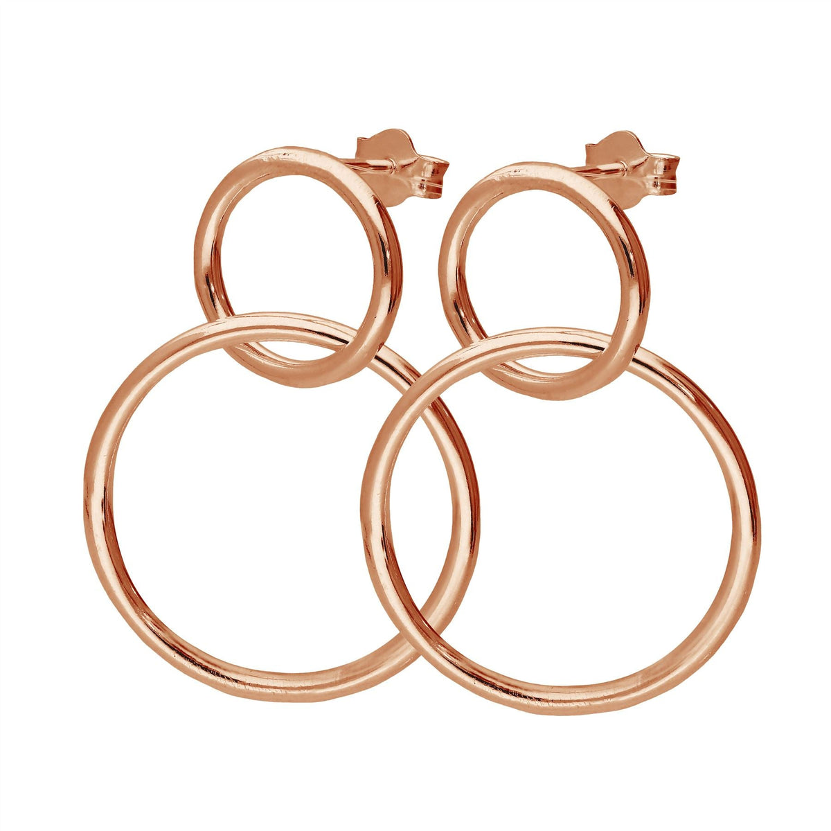 Roségold-beschichtete Ohrstecker aus Sterlingsilber mit Unendlichkeitssymbol
