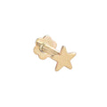 Labret-Knorpel-Piercing aus 9 Karat Gold mit Stern