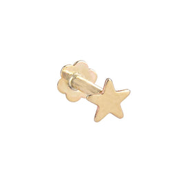 9 Karat Gold Stern Lippenpflock Knorpel Piercing