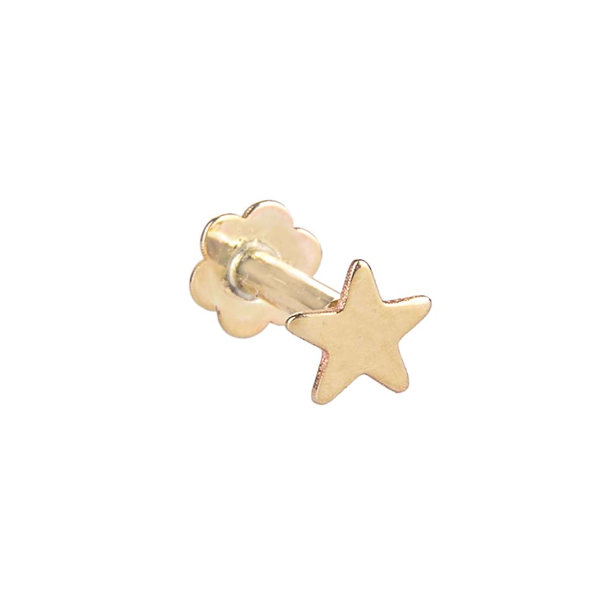 9 Karat Gold Stern Lippenpflock Knorpel Piercing